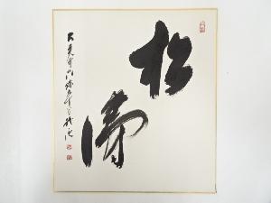 大覚寺乃村龍澄筆　「松涛」　肉筆色紙